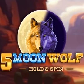 5 Moon Wolf slot logo by Apparat Gaming at Casino Rodos5 Moon Wolf