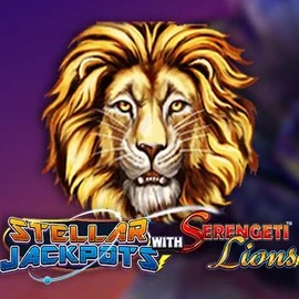 Stellar Jackpots with Serengeti Lions logo by Lightning Box Game at Casino RodosStellar Jackpots with Serengeti Lions